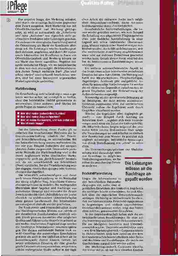 Vorschauseite 2: Marketing und Öffentlichkeitsarbeit Kundenorientierung als strategische Herausforderung für amb. Dienste