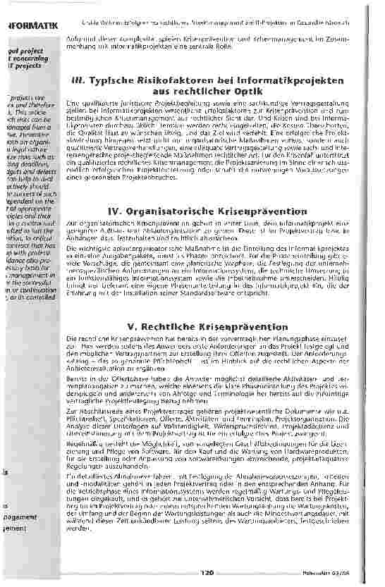 Vorschauseite 2: Erfolgreiches rechtliches Projektmanagement bei IT-Projekten im Gesundheitsbereich
