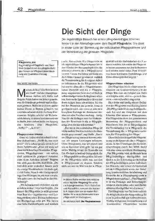 Vorschauseite 1: Die Sicht der Dinge