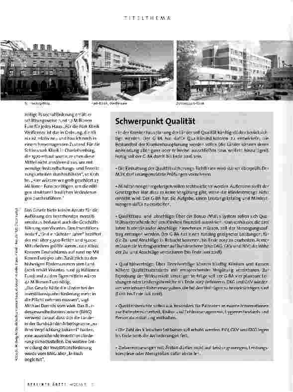 Vorschauseite 3: Dauerbaustelle Krankenhaus