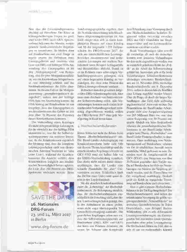 Vorschauseite 5: Krankenhausreform in der gemeinsamen Selbstverwaltung Kraftakt KHSG-Umsetzung