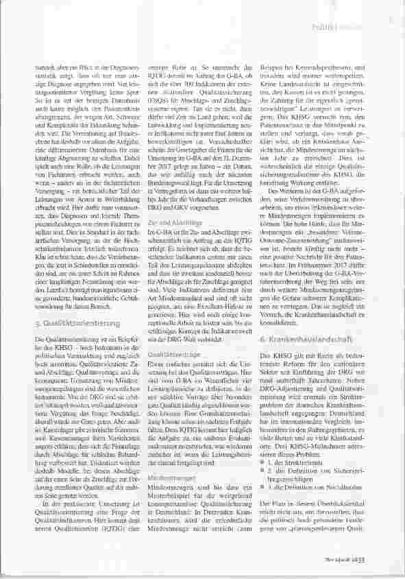 Vorschauseite 6: Krankenhausreform in der gemeinsamen Selbstverwaltung Kraftakt KHSG-Umsetzung