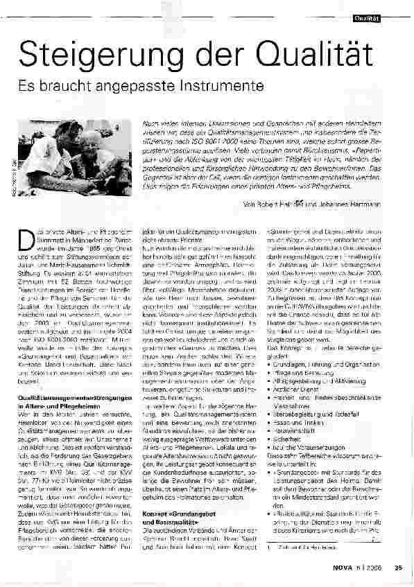Vorschauseite 1: Steigerung der Qualität