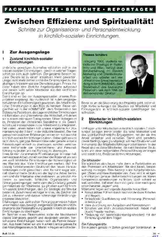 Vorschauseite 1: Zwischen Effizienz und Spiritualität