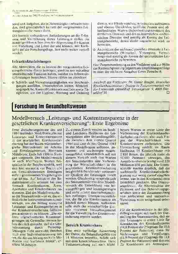 Vorschauseite 5: Forschung und Lehre in Hochschulkliniken und Akademischen Lehrkrankenhäusern