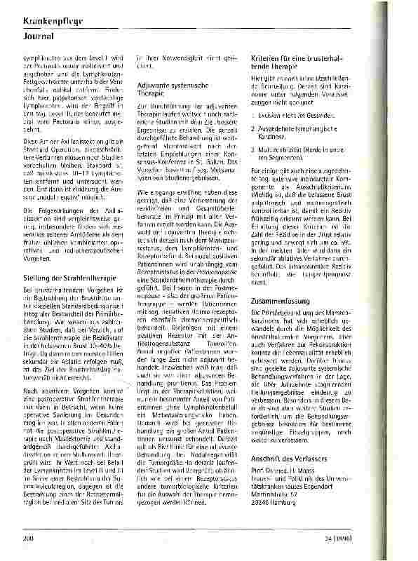Vorschauseite 3: Operative Therapie des Mammakarzinoms - Akutelle Aspekte