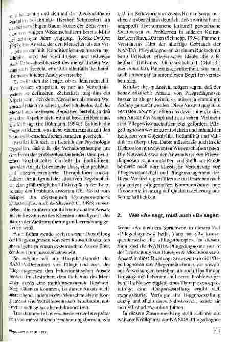 Vorschauseite 2: Ein Trojanisches Pferd in der Pflege? Pflegediagnosen und ihr theoretisches Umfeld