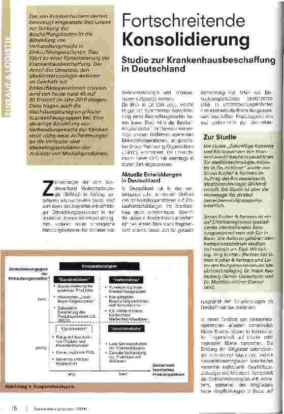 Vorschauseite 1: Fortschreitende Konsolidierung