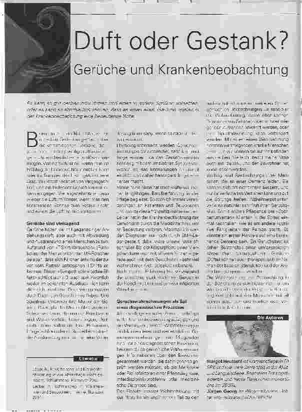 Vorschauseite 1: Duft oder Gestank?Gerüche und Krankenbeobachtung