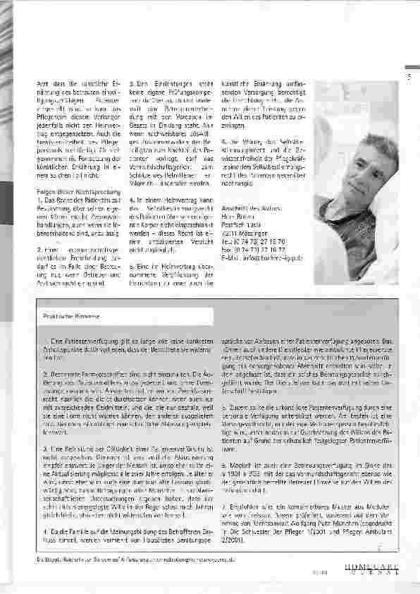 Vorschauseite 2: Patientenverfügung und ihre Grenzen