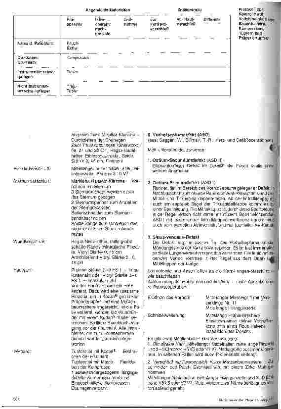 Vorschauseite 5: Informationsmapppe Herzchirurgie 2. Teil: Die Einarbeitung des Op.-Personals
