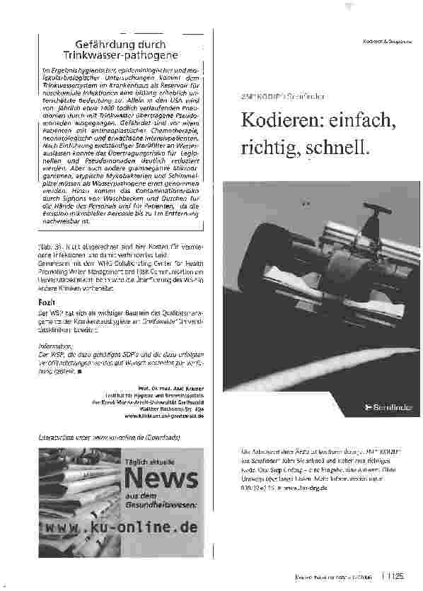 Vorschauseite 4: Wasserqualität verbessert und noch Kosten gespart