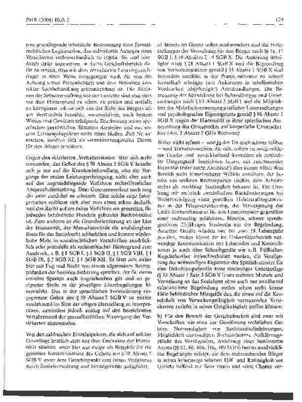 Vorschauseite 3: Das Gebot humaner Krankenbehandlung aus § 70 Absatz 2 SGB V - eine Gesetzesschimäre? *