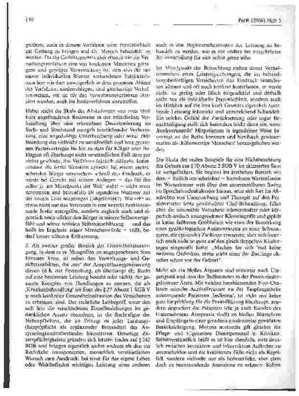 Vorschauseite 4: Das Gebot humaner Krankenbehandlung aus § 70 Absatz 2 SGB V - eine Gesetzesschimäre? *