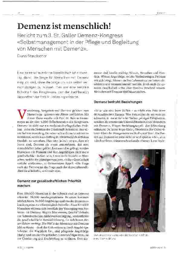 Vorschauseite 1: Demenz ist menschlich!