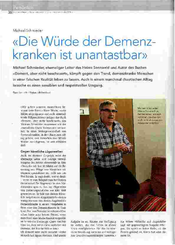 Vorschauseite 1: Die Würde der Demenz-kranken ist unantastbar