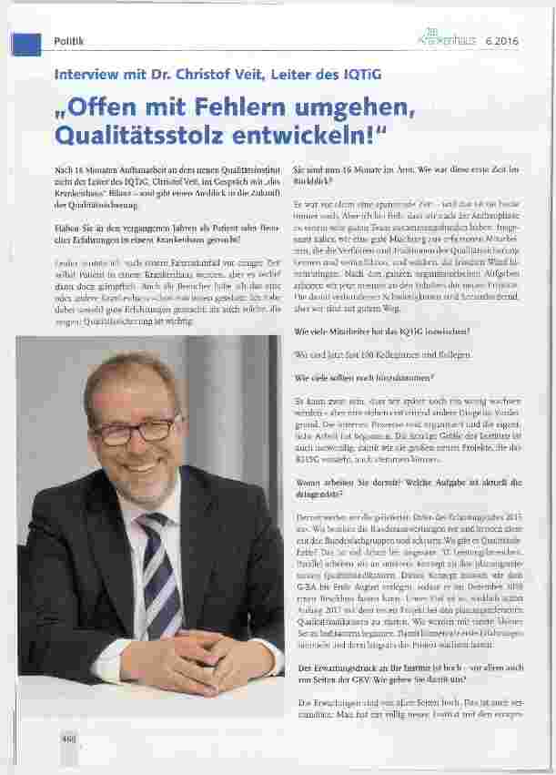 Vorschauseite 1: „Offen mit Fehlern umgehen, Qualitätsstolz entwickeln!“