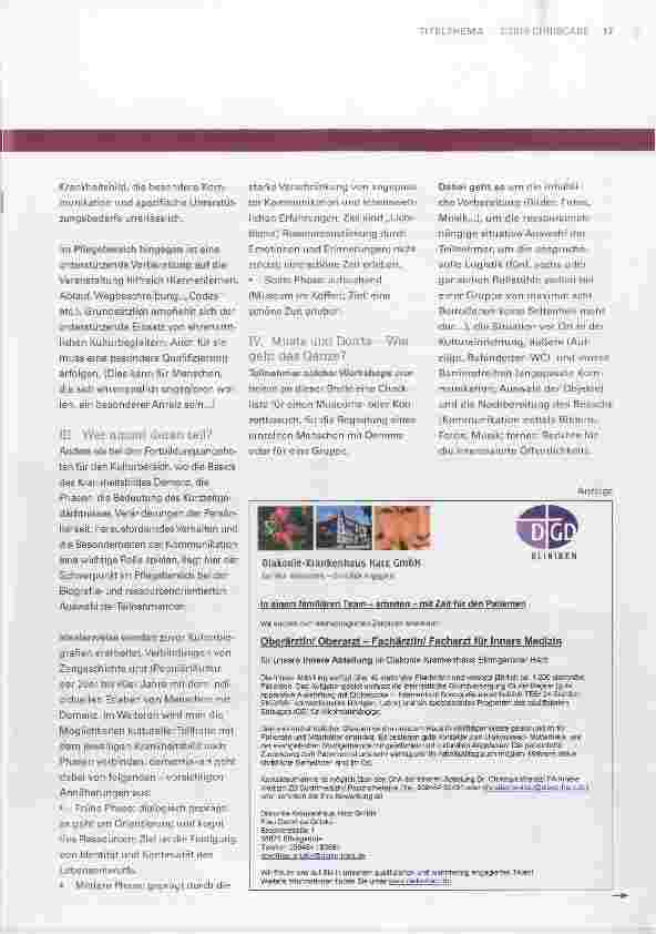 Vorschauseite 4: Kulturelle Teilhabe für Menschen mit Demenz