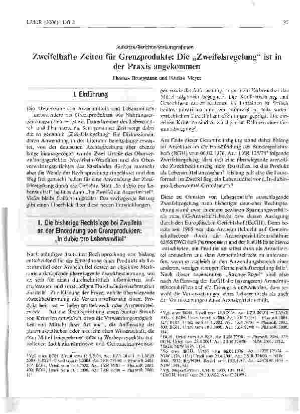 Vorschauseite 1: Zweifelhafte Zeiten für Grenzprodukte: Die Zweifelsregelung ist in der Praxis angekommen