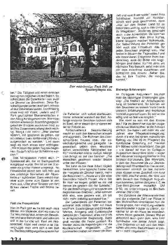 Vorschauseite 3: Wieder Boden unter den Füßen gewinnen / Das Sophien-Sanatorium des Collegium Augustinum in Thambach