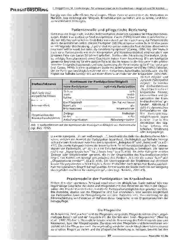 Vorschauseite 4: Patientenpartizipation im Krankenhaus - Anspruch und Wirklichkeit am Beispiel von Dialysepatienten