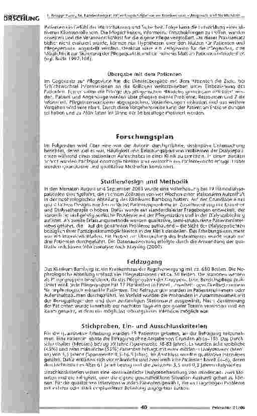Vorschauseite 5: Patientenpartizipation im Krankenhaus - Anspruch und Wirklichkeit am Beispiel von Dialysepatienten