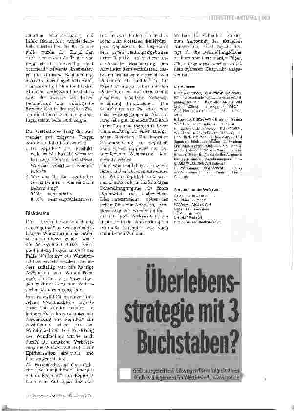 Vorschauseite 4: Innovatives Hydrogelbei stagnierenden Wunden