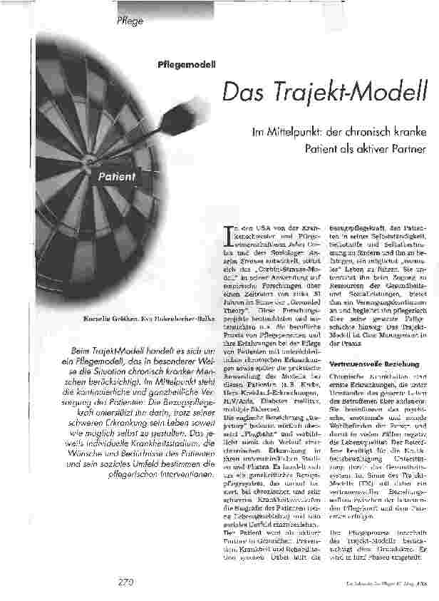 Vorschauseite 1: Das Trajekt-ModellIm Mittelpunkt: der chronisch kranke Patient als aktiver Partner