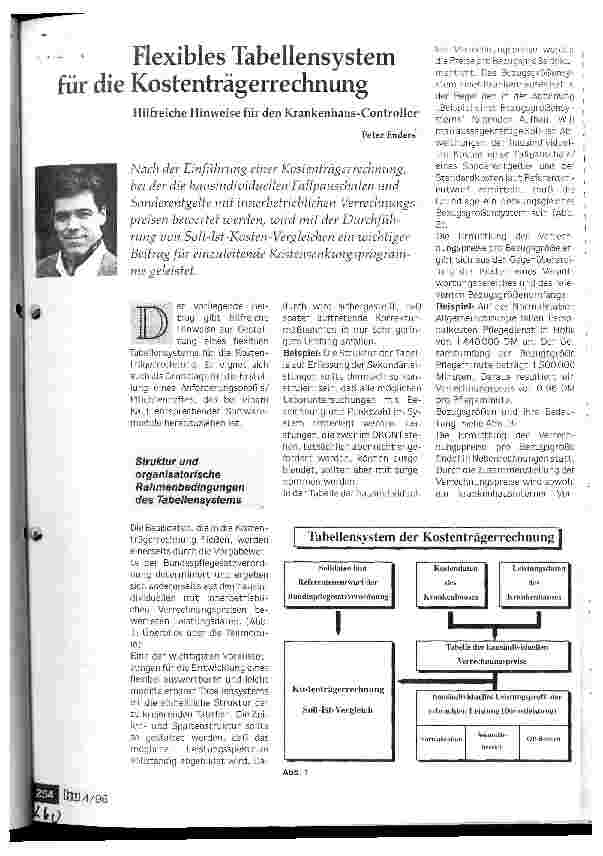 Vorschauseite 1: Flexibles Tabellensystem für die Kostenträgerrechnung