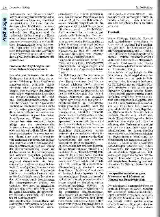 Vorschauseite 5: Probleme im Umgang mit Verbrennungspatienten