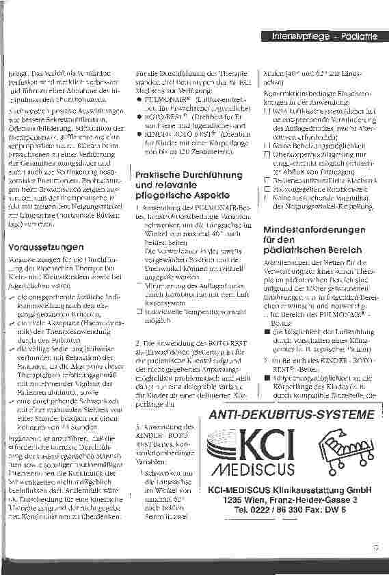 Vorschauseite 2: Kinetische Therapie Erste Erfahrungen im Rahmen der Pädiatrie