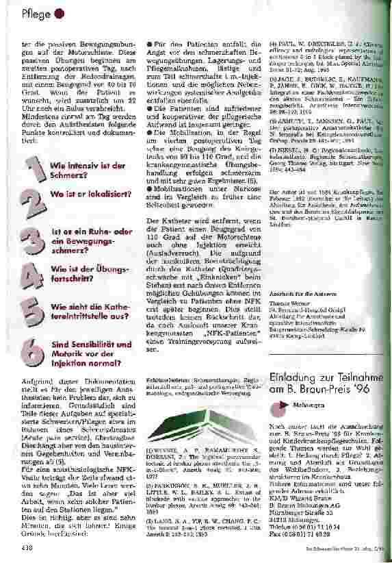Vorschauseite 5: Der Nervus-Femoralis-Katheter Ein etabliertes Verfahren? Teil 1