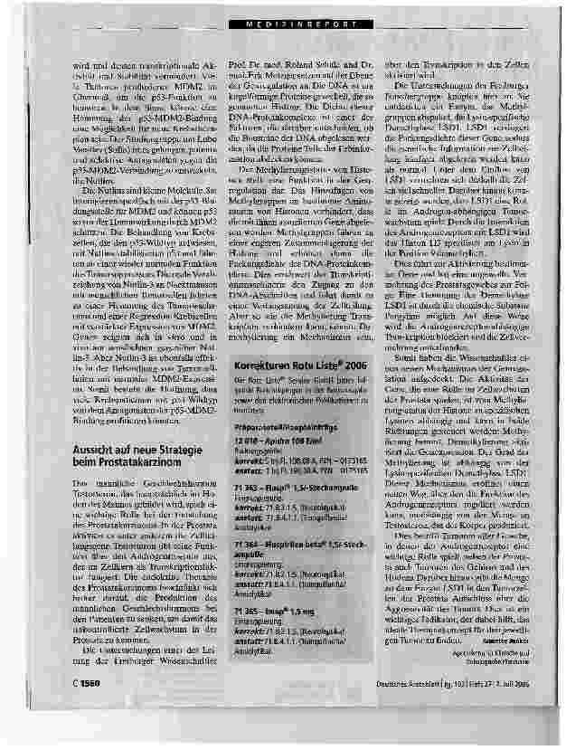 Vorschauseite 2: OnkologieNachweis von Tumorstammzellen Paradigmenwechsel ein