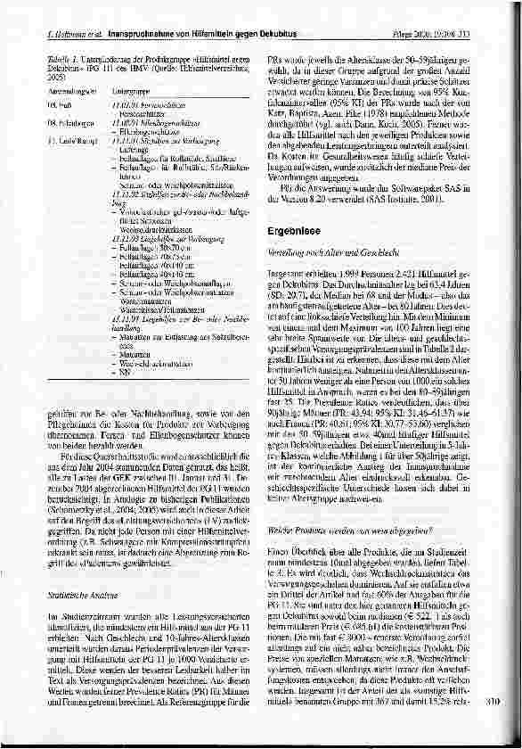 Vorschauseite 3: Analyse von Krankenkassendaten zur Inanspruchnahme von Hilfsmitteln gegen Dekubitus
