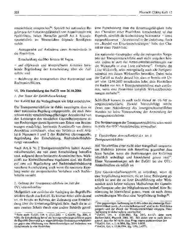 Vorschauseite 3: Die OTC-Ausnahmeliste auf dem Prüfstand des europäischen Rechts