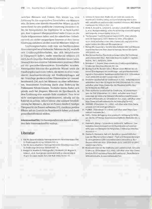 Vorschauseite 3: Ernährung und Gesundheit geschlechtsspezifische Handlungskonsequenzen