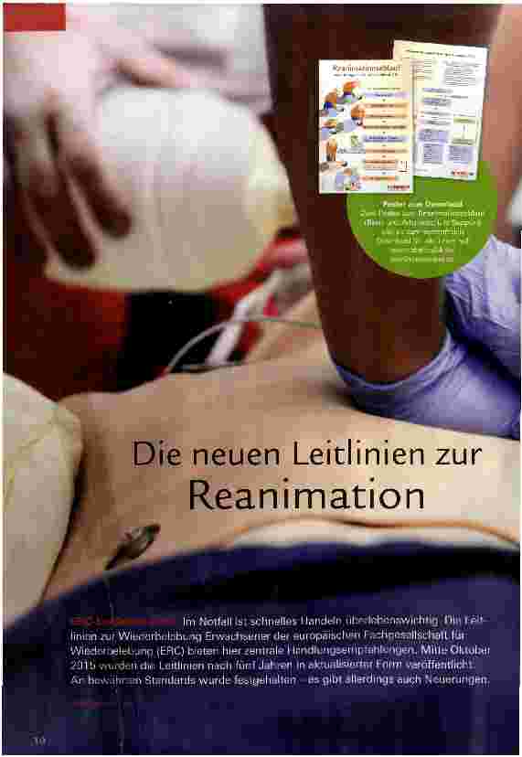 Vorschauseite 1: Die neuen Leitlinien zur Reanimation