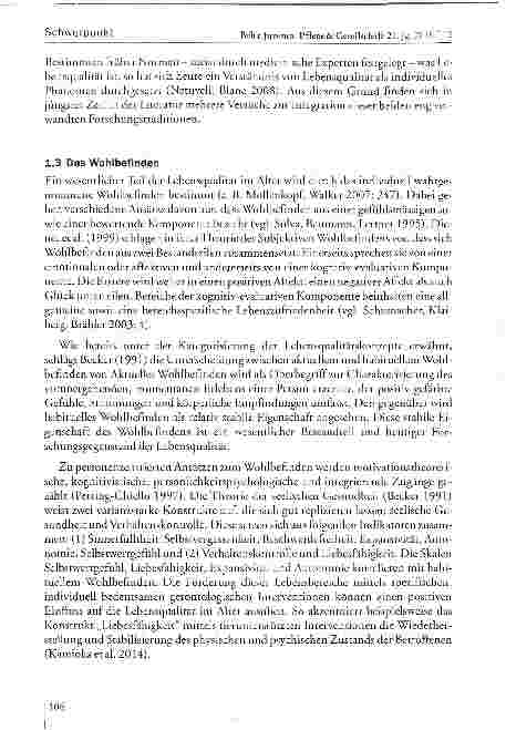 Vorschauseite 6: Lebensqualität im hohen Alter theoretische Ansätze, Messmethoden und empirische Befunde