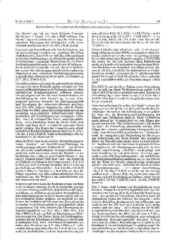 Vorschauseite 5: Die schwierige Beendigung eines besonderen Vertragsverhältnisses