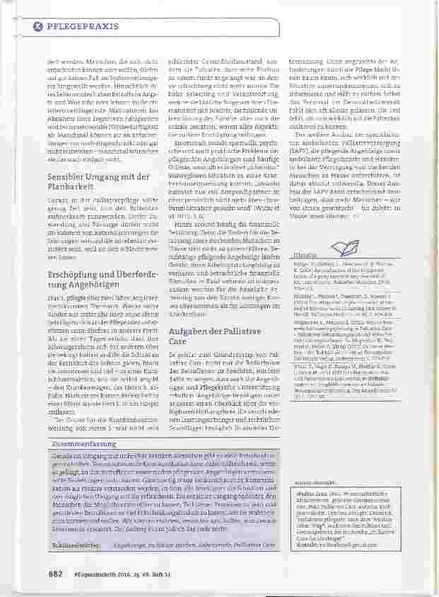 Vorschauseite 3: Vorausschauende Kommunikation: Unterstützung für Angehörige