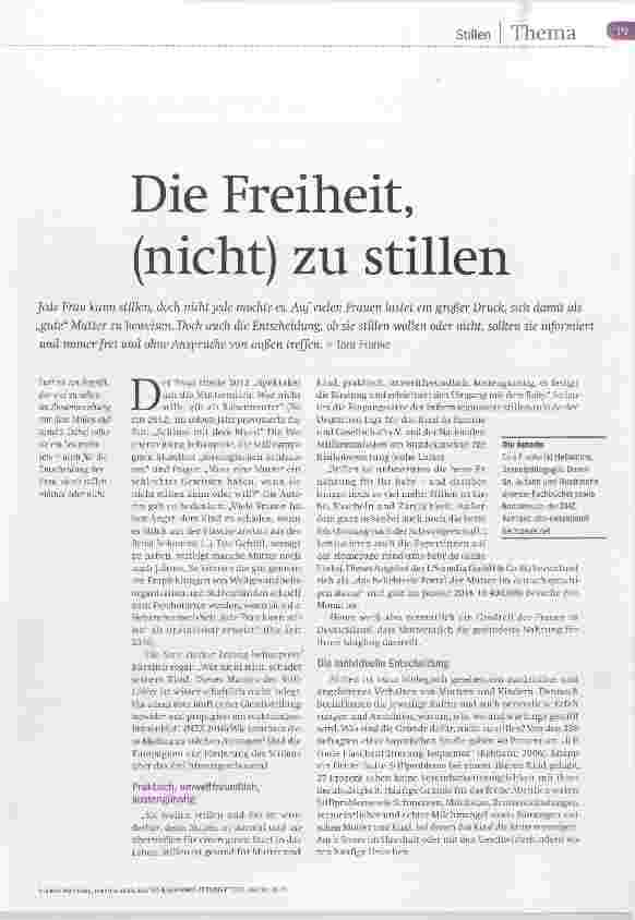 Vorschauseite 2: Die Freiheit, (nicht) zu stillen