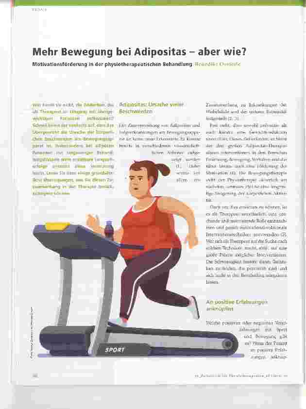 Vorschauseite 1: Mehr Bewegung bei Adipositas aber wie?