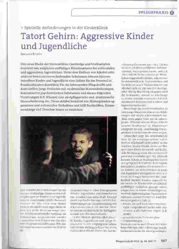 Vorschauseite 1: Tatort Gehirn: Aggressive Kinder und Jugendliche