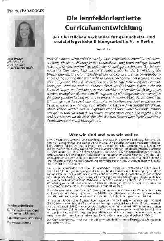 Vorschauseite 1: Die lernfeldorientierte Curriculumentwicklung