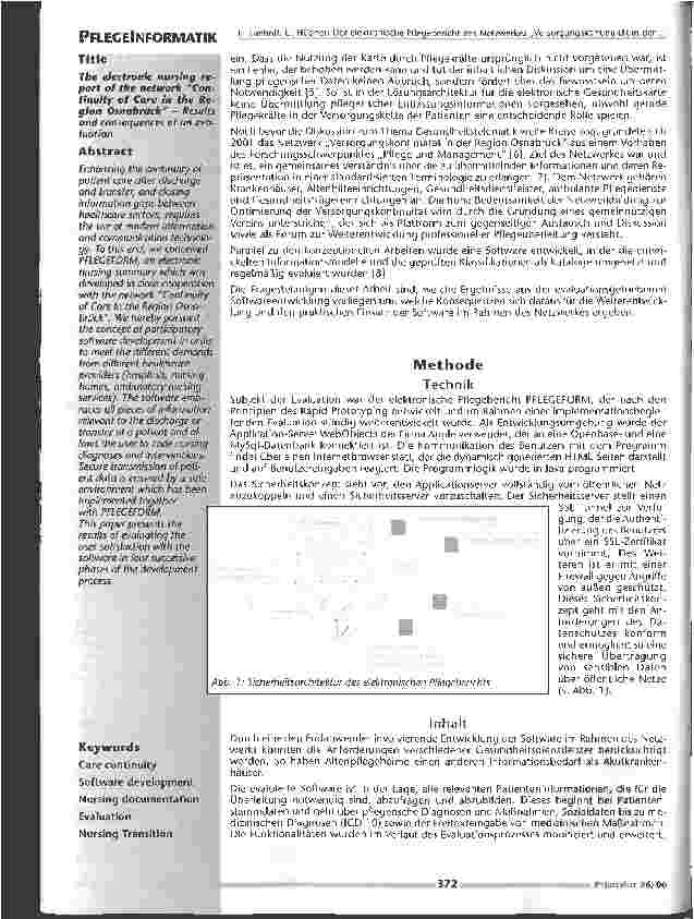 Vorschauseite 2: Der elektronische Pflegebericht des Netzwerkes Versorgungskontinuität in der Region OsnabrückEvaluationsergebnisse und ihre Konsequenzen