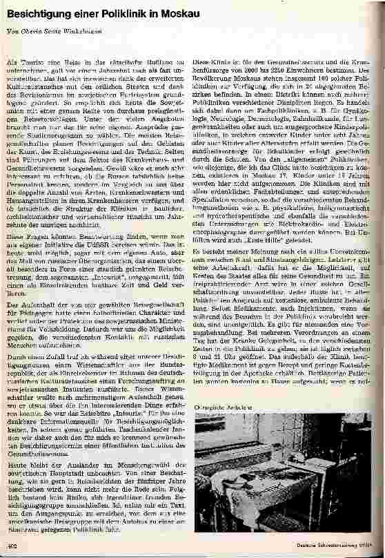 Vorschauseite 1: Besichtigung einer Poliklinik in Moskau