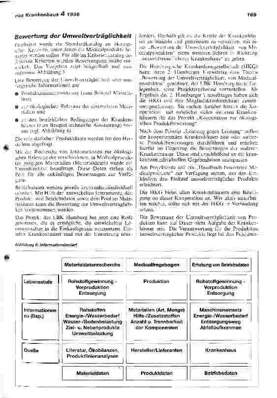 Vorschauseite 4: Einsatz umweltverträglicherer Produkte im Krankenhaus - ein Beitrag zum Umweltschutz