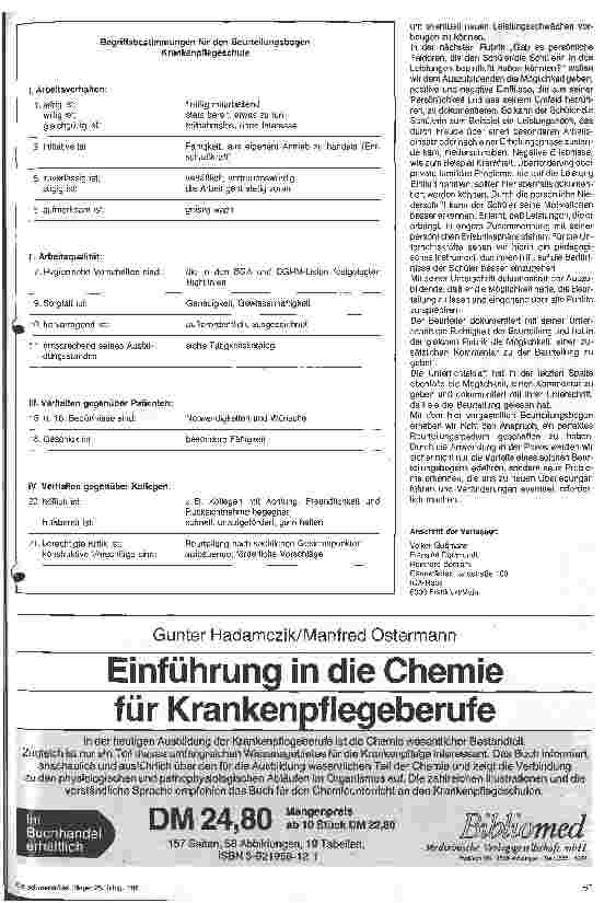 Vorschauseite 4: Beurteilung der praktischen Ausbildung im Krankenhaus