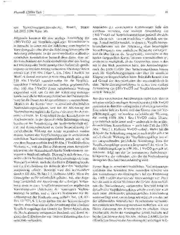 Vorschauseite 3: Zur Nachzulassung für ein Arzneimittel