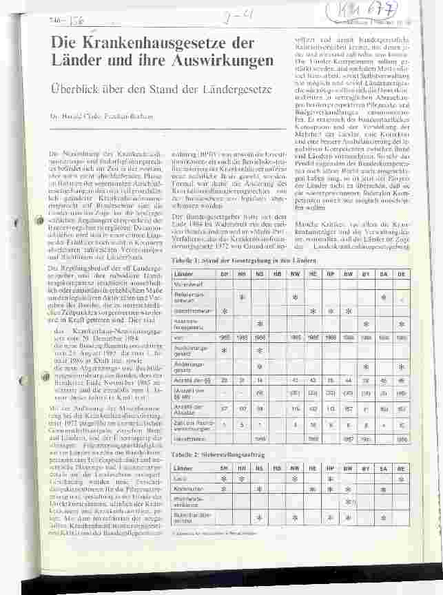 Vorschauseite 1: Die Krankenhausgesetze der Länder und ihre Auswirkungen